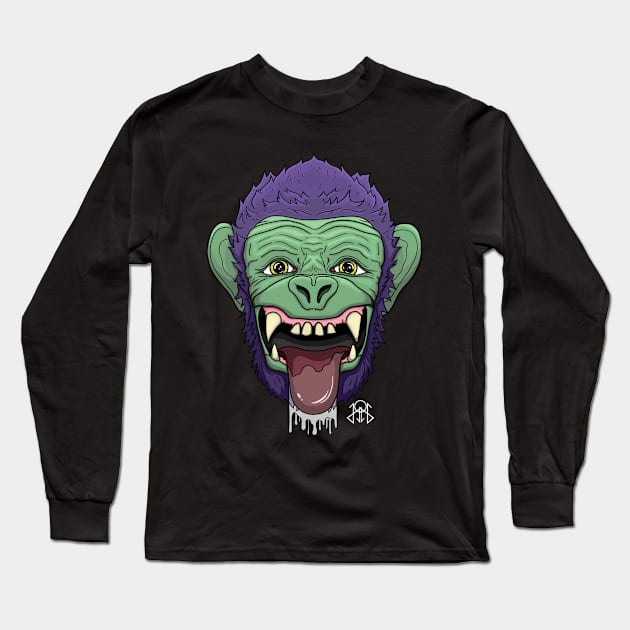 Monkey Ape Long Sleeve T-Shirt by The Ministry Of Apostrophe